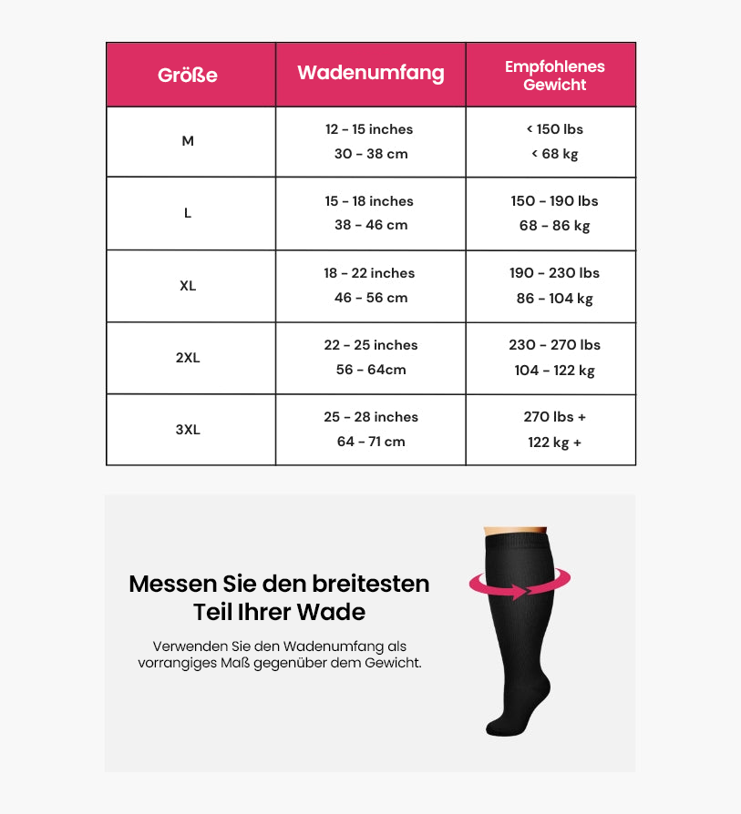 Fortschrittliche Weite Kompressionssocken zur Schmerzlinderung